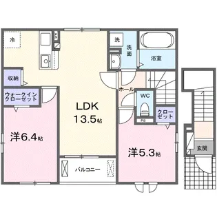 ルーチェ カルマ A【201号室】の間取り