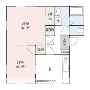 レイクサイドタウンA棟【101号室】の間取り