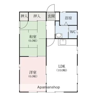ラフォーレ葉鹿Ⅲ【201号室】の間取り