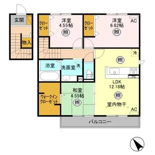 DAIWA PRINCE SUNAGA B【2階】の間取り