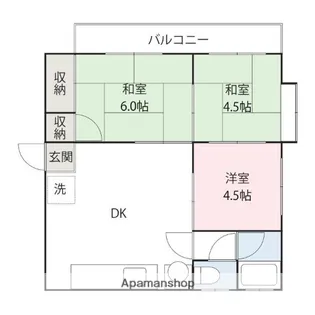 白山ハイツⅢ【202号室】の間取り