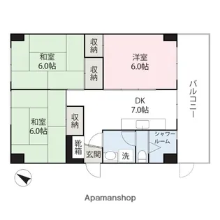 アシスト第2足利マンションⅠ【704号室】の間取り