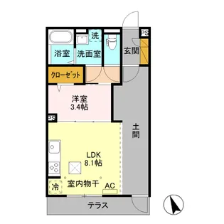 ラウレア【1階】の間取り