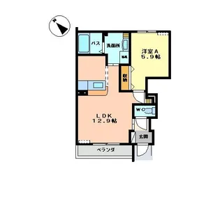 エクセルハイム【1階】の間取り