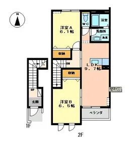 タプローコート【00201号室】の間取り