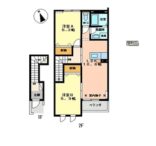 なでしこ【2階】の間取り