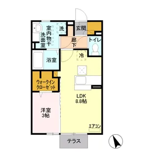 ハピネス【1階】の間取り
