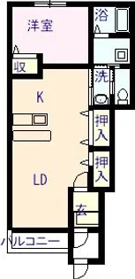 ル・パレスA【1階】の間取り