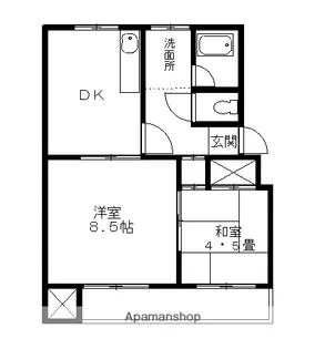 和田橋ハイツ【4階】の間取り