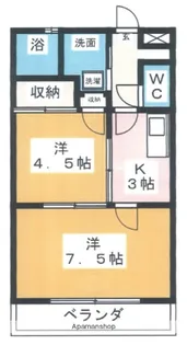 ブレーンハイム柴山【2階】の間取り
