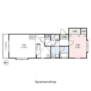 プラムハイツB【2階】の間取り