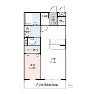 ラ・バーゼ【2階】の間取り