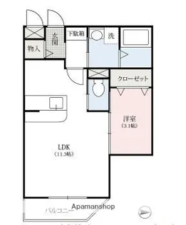 ラ・バーゼ【2階】の間取り