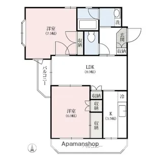 アビタシオンK2【1階】の間取り