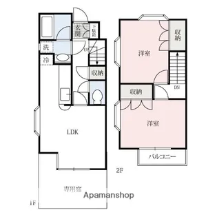 上之手ハウス【1階】の間取り