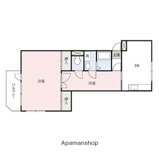 パストラルマンション【1E2号室】の間取り