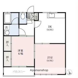 グリンゲイブルス【2階】の間取り