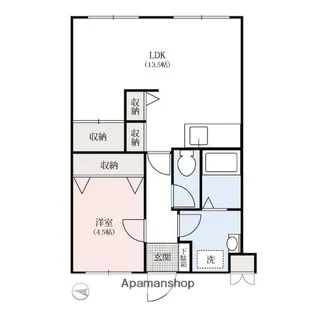 ヴィラ・リバーサイド【305号室】の間取り