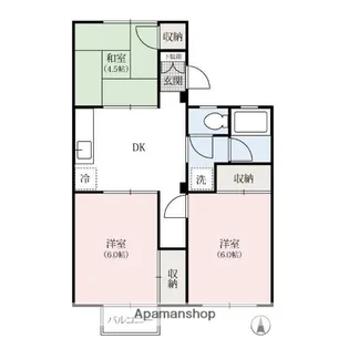グリーンコーポ【1階】の間取り
