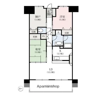 FLOS高崎【8階】の間取り