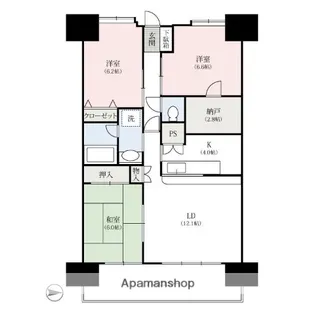 FLOS高崎【2階】の間取り