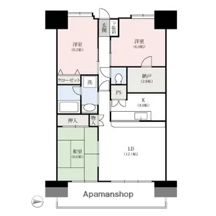 FLOS高崎【13階】の間取り