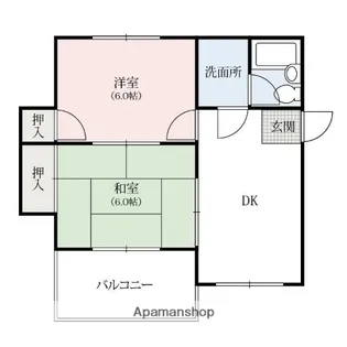 そうわハイツ【2階】の間取り