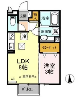 メゾン染谷川【1階】の間取り