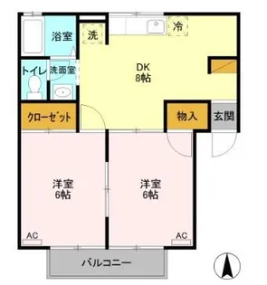 セジュール藤塚 A【2階】の間取り