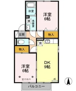 御料所ガーデン DE【E201号室】の間取り