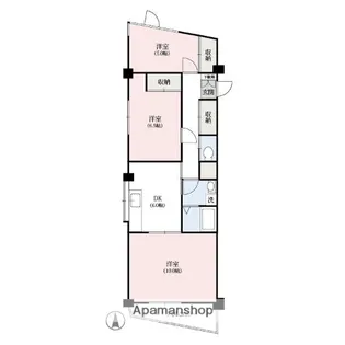 エフ・フラッツ駅前マンション【7階】の間取り