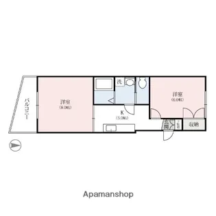エフ・フラッツ駅前マンション【5階】の間取り