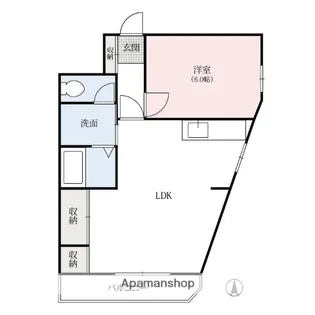エフ・フラッツ駅前マンション【6階】の間取り