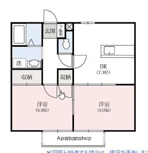 シティーハイツポリアンサス【2階】の間取り