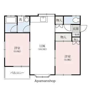 ヴィレッジ真下【1階】の間取り