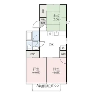 ハイツ阿久津【1階】の間取り