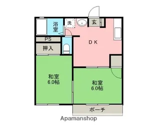 コーポウェルスA【1階】の間取り