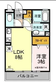 マリオーネ八千代【3階】の間取り