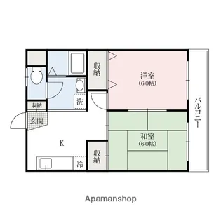 サンテラス植原2号棟【1階】の間取り