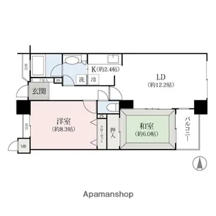 アパガーデンズ高崎駅前【4階】の間取り