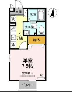 メゾン・フレッサ【1階】の間取り