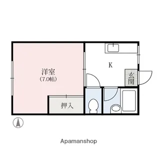パナハイツ井上【202号室】の間取り