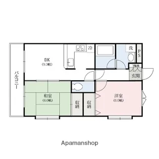 ベルメゾン井野【3階】の間取り