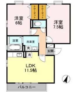 リビングタウン双葉 AB【3階】の間取り