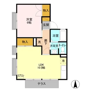 笠原ハイツ A【1階】の間取り