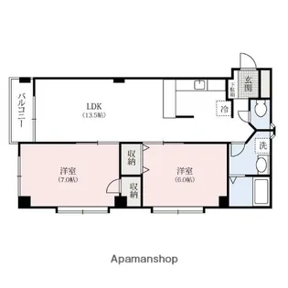 サンライズマンション並榎【3階】の間取り