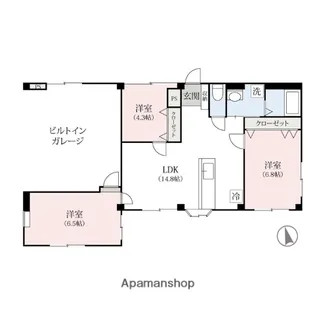 ディアコートΑ【1階】の間取り