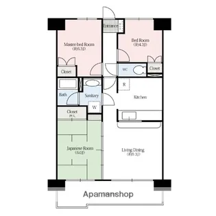 ハイラーク高崎【9階】の間取り