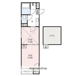群馬県高崎市大八木町【アパート】の間取り
