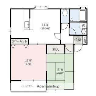 ビューパレス剣崎【1階】の間取り